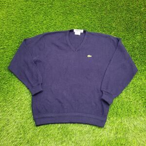 Vintage IZOD Lacoste Pullover Sweater L/XL 23x28 Navy-Blue